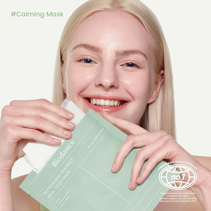 BIODANCE Sea Kelp Day & Night Gel Duo: Sea Kelp Mask & Toner Pads Set, Calming, Soothing, Oil Sebum Control for Sensitive Oily Skin, Korean Skin Care, Skin Care Set