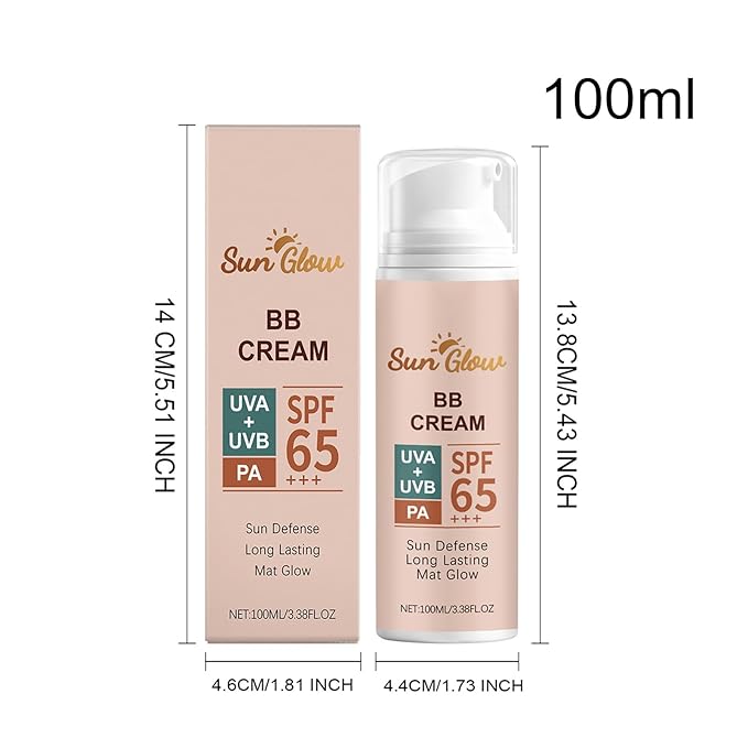 Bb Cream Foundation, Spf 65+ Makeup, Nourishing Foundation with Moisturizing Formula, Cosmetics with Lightweight Coverage, Beauty Products, Bb Cream for Summer Swimmers Athletes Travel