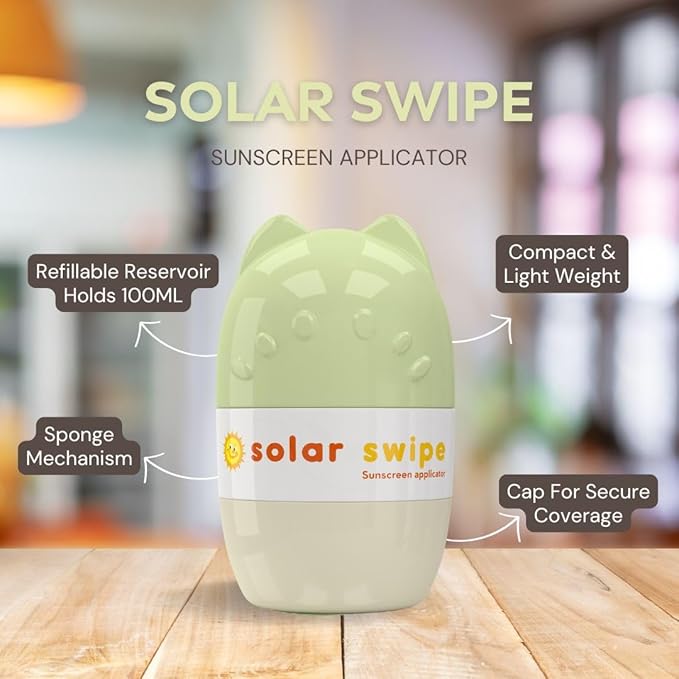 Sunscreen Applicator for Kids and Adults, Portable, Washable, Easy on the Go Sunscreen Application for Any Age and Skin (Olive Beige)