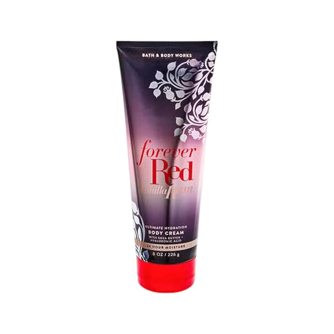 Bath & Body Works Ultimate Hydration Body Cream Gift Set For Women, 8 Fl Oz (Forever Red Vanilla Rum)