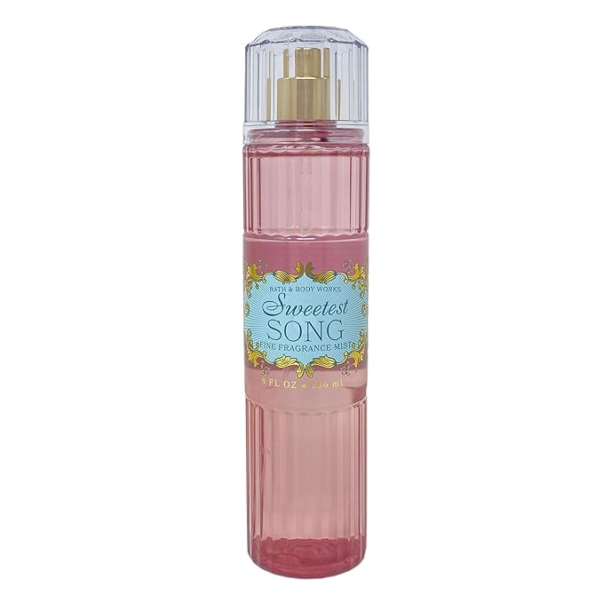 Bath & Body Works Sweetest Song 3 Pack Fragrance Mist Bundle with a Himalayan Salts Springs Bar Soap - Full Size