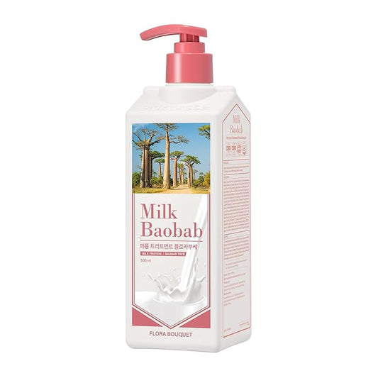 Nourishing Hair Treatment & Conditioner for Dry Hair, Smoothing Korean Hair Care, Long-Lasting Flora Bouquet Fragrance, Hydrolyzed Keratin, Paraben-Free, 16.9 fl oz