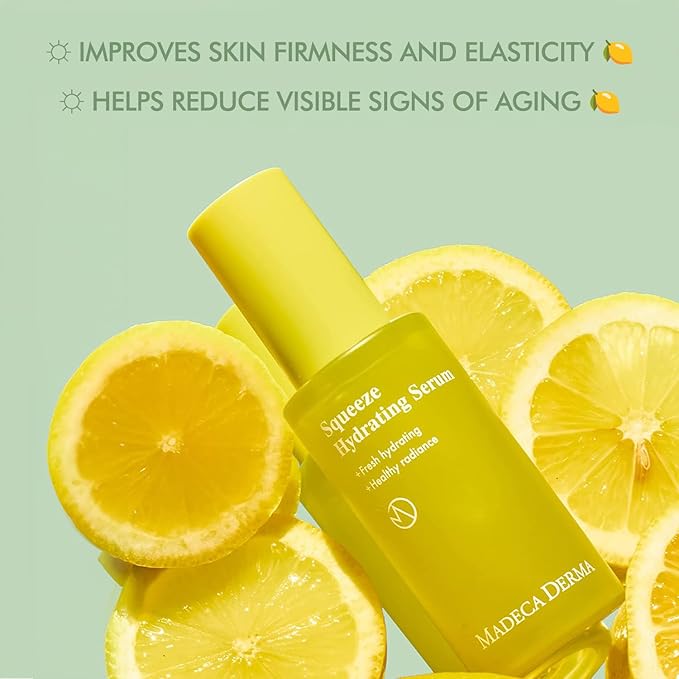 MADECA DERMA Squeeze Hydrating Facial Serum – Deep Hydration & Radiance with Prickly Pear Cactus, Carica Papaya, and Centella Asiatica, Korean Skincare for Fresh Squeezed Glow (1.08 fl oz)