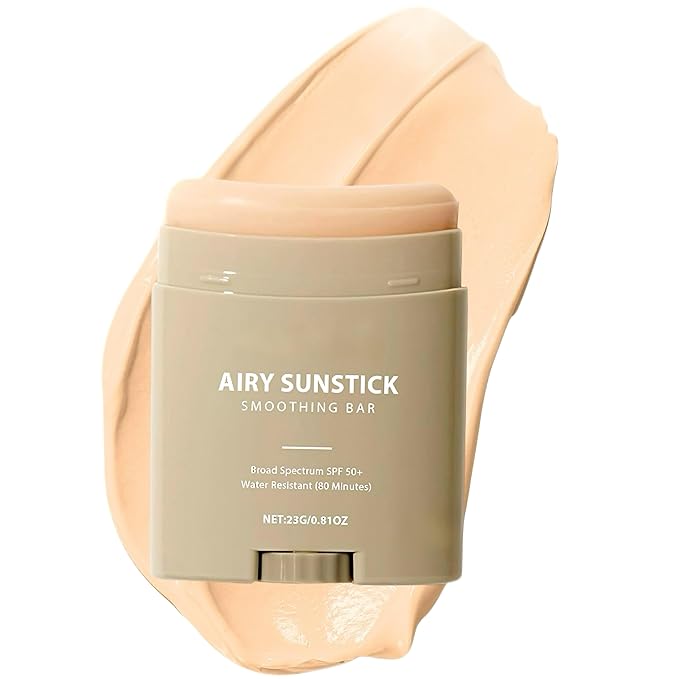 Sunscreen Stick SPF 50+ – Korean Semi-Matte Sun Protection Bar, No White Cast, Lightweight, Water-Resistant Sunblock for Face & Body, 0.81 oz / 23g