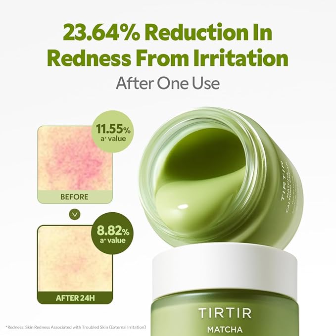 TIRTIR Matcha PDRN Calming Cream 1.69 Fl Oz | 24H Hydrating Korean Cruelty Free Moisturizer Daily Skin Care for Sensitive to All Skin