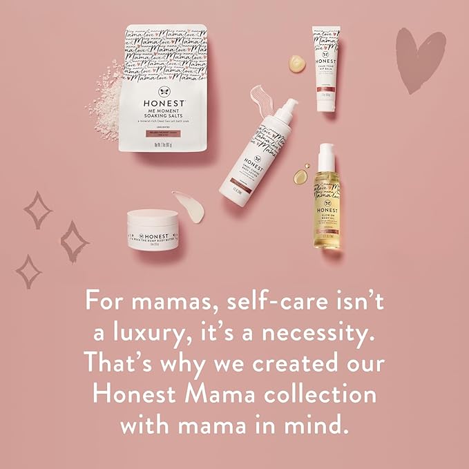 The Honest Company Mama Rock Bump Body Butter Moisturizing Stretch Mark Cream,Shea Avocado Oil,Vitamin E,Hypoallergenic and Dermatologist Tested,4 oz,(Pack of 2)
