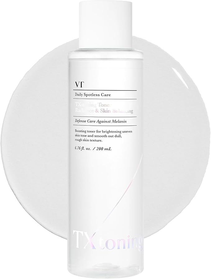 VT COSMETICS TX Toning Facial Toner with Tranexamic Acid, Niacinamide, Glutathione, Hydrating, Refreshing Toner for Dark Spots, Acne Scar, Sun Spots, Age Spots, Korean Skin Care (6.76 fl. oz.)