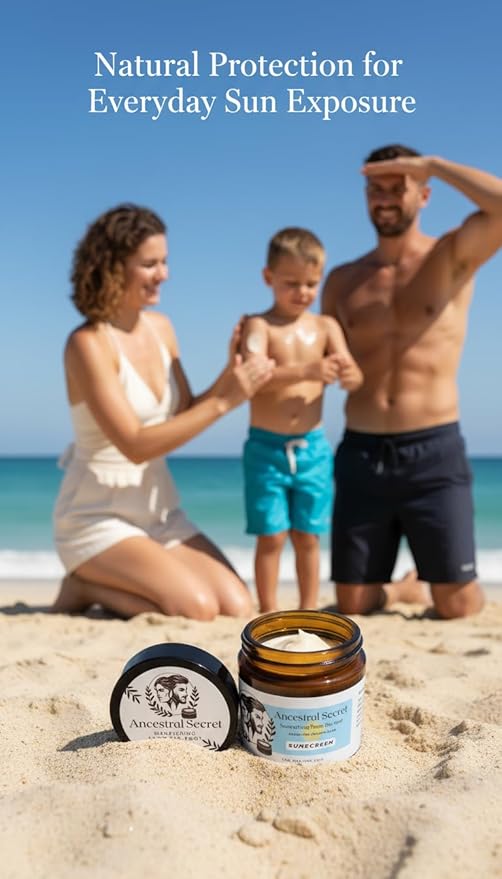 Tallow Sun Balm, Natural Balm, Coconut Vanilla Scent, Vitamin E, Moisturizing, 20% Non-nano Zinc Oxide (0.80 Oz)