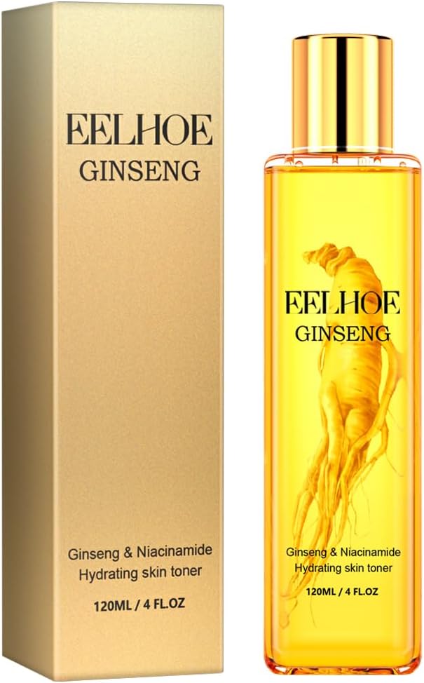 Ginseng & Niacinamide Hydrating Toner for Face, Improves Skin Clarity & Elasticity, Moisturizing Formula to Revive Dull Complexion, 4 Fl Oz