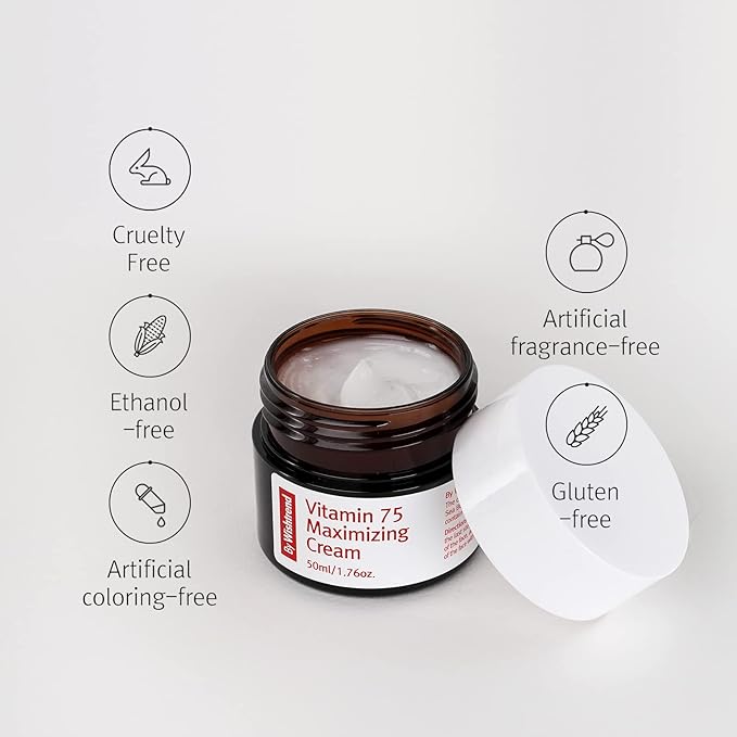 BY WISHTREND] Vitamin 75 maximizing cream, facial moisturizers, vitamin C&E, 50ml | All skin type, light-texture, refreshing-finish
