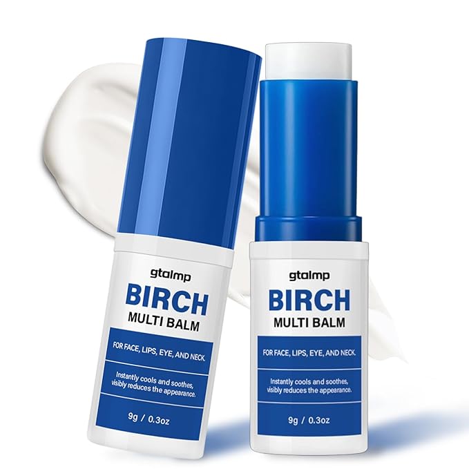 Birch Juice Multi Balm Stick,All-in-One Skin Care Stick for Lips,Face & Under Eyes,Hydrating Travel-Friendly Moisturizer,Helps Smooth Appearance of Fine Lines for a Refreshed Look (2, 0.6oz)