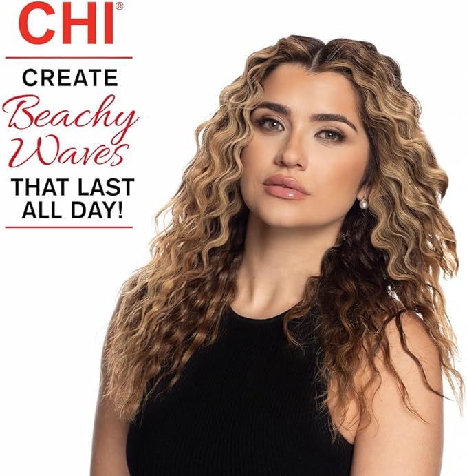 CHI Ceramic Triple Waver Iron, Curling Iron Creates Long-Lasting Frizz-Free, Waves & Curls for All Hair Types