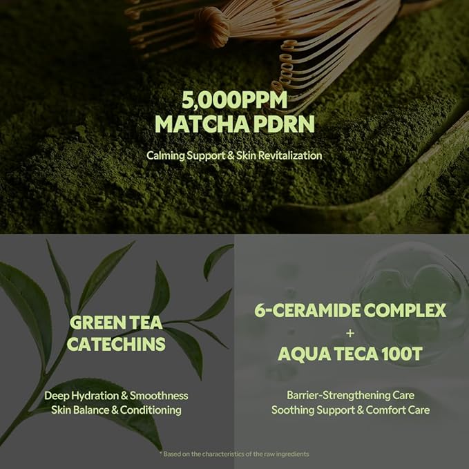 TIRTIR Matcha PDRN Bubble Tea Scrub | Soft Low-pH 6.6 Exfoliator, 5,000ppm Vegan Matcha PDRN, 6 Ceramide Complex, Redness Relief for Sensitive Skin, Korean Skincare, All Skin Types, (100g, 3.52oz)