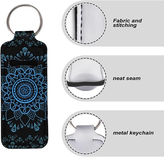 Pensura Chapstick Holder Keychain Fashion 5 Pcs Car Keychain Holder Portable Chapstick Holder Keep from Scratched and Dust