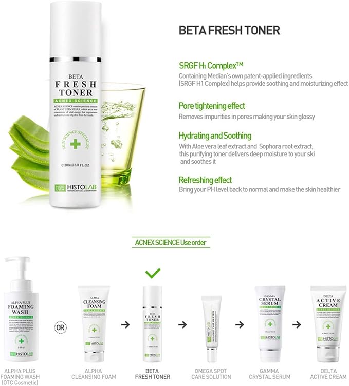 HISTOLAB Beta Fresh Toner (6.8 Fl. Oz) for Oily & Acne-Prone Skin | Sensitive Skin