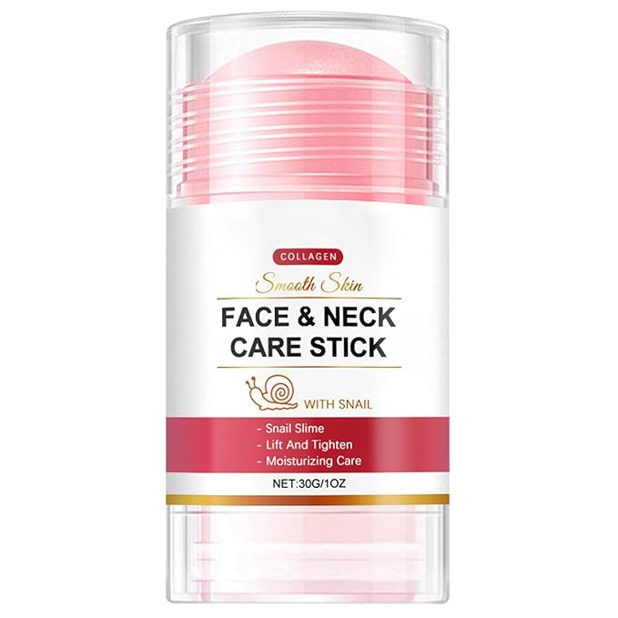 Collagen Face Stick, Snail Mucin Face Moisturizer with Collagen Day & Night Lifting & Firming Moisturizing Anti Aging Repair Cream Anti Wrinkle Facial Moisturizer Balm Stick for All Skin Types ﻿