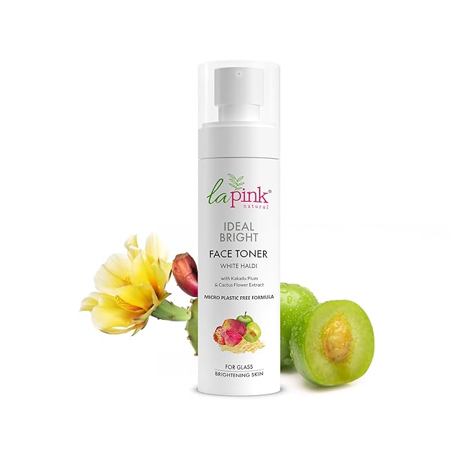 La Pink Ideal Bright Face Toner With 100% Microplastic Free Formula For Glass Brightening, Lightening, Evens Skin Tone For All Skin Types | 100 ml White