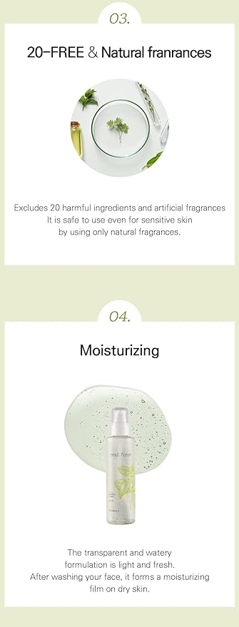 Deoproce Real Fresh Vegan Calming Toner 200 ml, Korean Skincare, Rosemary, Jasmine, Chamomile, Sage, Lavender Extracts