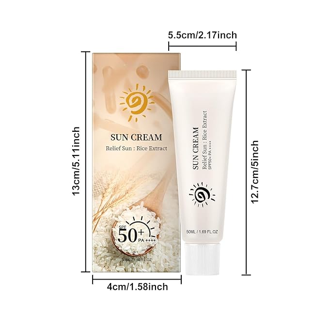 Sunscreen SPF 50, Sunscreen for Face and Body, Moisturizer, Lightweight, Travel Sunscreens Lotion Summer Essentials, Skin Care, Sunblock Sun Cream 50ml