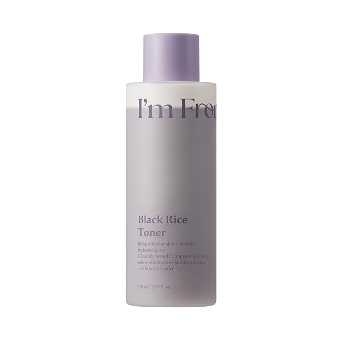 I'm from Black Rice Toner for Oily Skin, Sebum Control Toner, Lightweight, Niacinamide, Panthenol, Fragrance Free, Korean Skin Care, 150ml, 5.07 fl.oz