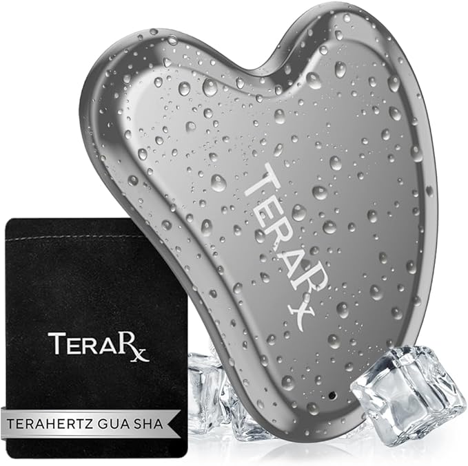 TeraRX® Terahertz Gua Sha for Enhanced Lymphatic Drainage, Reduced Puffiness, and Relieved Facial Tension – 100% Authentic Terahertz Stone Gua Sha Facial Tools
