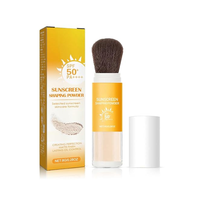 Mineral Sunscreen Setting Powder, Lasting Lightweight Breathable, Suitable for All Skin Types(0.28 Oz）