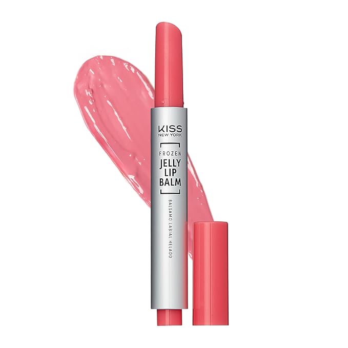 KISS NEW YORK Frozen Jelly Lip Balm Pen, High Shine Lip Gloss for Sheer Tint, Hydrating Melting Lipstick With Hyaluronic Acid, Cooling Effect With Menthol, Non-Sticky & Long Lasting (Soft Pink)