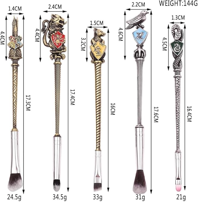 Harry Makeup Brushes Set Gifts Comb Mirror with Gift Box Makeup Brushes Set for Women Potter Magic Eye Shadow Eyeliner Blending Lip Brush