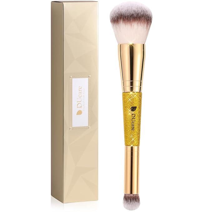 DUcare Powder Brush Concealer Foundation Makeup Brushes Double Ended Perfect for Rounded Taperd Liquid, Cream, Powder,Blending, Buffing