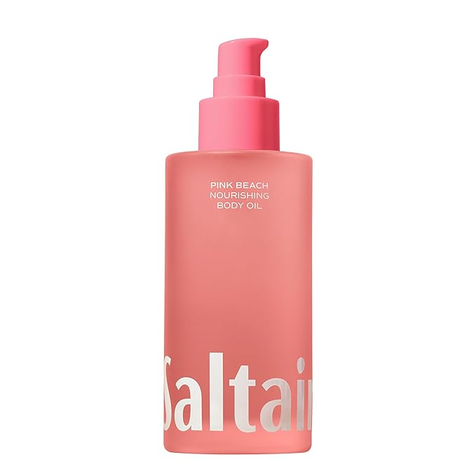 Saltair Body Oil – Silky After Shower and Bath Dry Oil for Women and Men – Non-Greasy, Well-Absorbing Moisturizer for Hydrating Dry Skin – Pink Beach Scent, 4oz