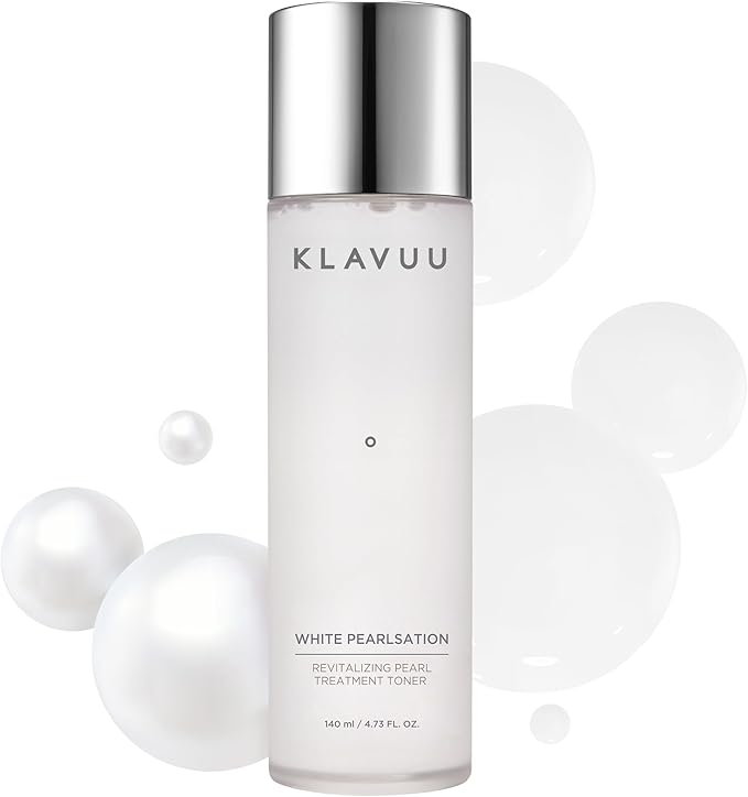 KLAVUU Hydrating Milky Toner with Pearl & Niacinamide – Facial Toner for Skin Glow, Wrinkle Care & Moisture Balance, Korean Skincare (4.76oz)