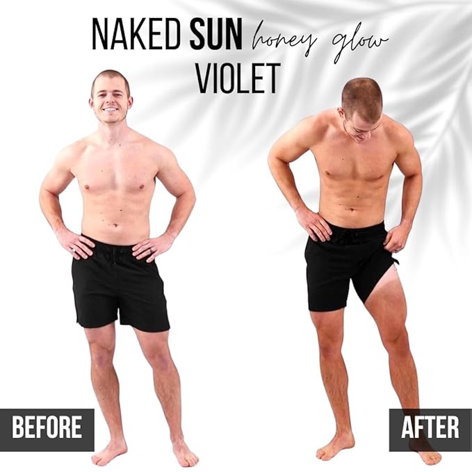 Naked Sun Honey Glow Spray Tanning Solution Trio Bundle (3 Items): Dark Bronze, Violet and Rapid Express Airbrush Tan Mist