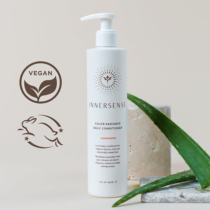 INNERSENSE Organic Beauty - Natural Color Radiance Daily Conditioner | Hydrating, Color Care, For All Hair Types | Non-Toxic, Cruelty-Free, Clean Haircare (2 Pack - 2 fl oz | 59.1 mL each)