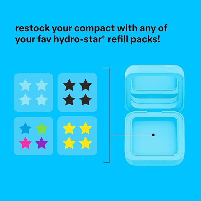 Starface Hydro-Star Salicylic Acid Patches + Big Blue Compact, Helps Unclog Pores and Shrink Spots, Absorb Fluid and Reduce Redness, Hydrocolloid, Vegan and Cruelty-Free Skincare (32 Count)