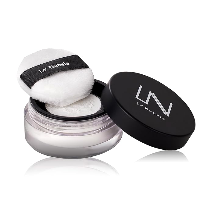 Le Nubele Azulene Face Cover Fixing Powder Translucent Loose Setting Powder, Blurring Powder, Poreless Face Primer, Blurring Primer, Mini Makeup 3g / 0.10 oz