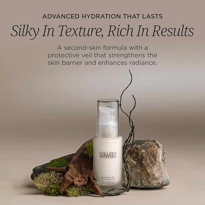 Colleen Rothschild Moisture Veil Silk Emulsion Face Moisturizer with Hyaluronic Acid & Ceramides – Hydrating, Barrier-Supporting, Radiance-Boosting Cream