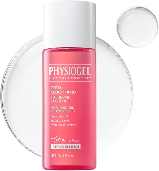Physiogel Red Soothing Essence, Reduces Redness, Hydration for Dry & Sensitive Skin, Fragrance-Free, Non-Comedogenic, Dermatologist-Tested, Lightweight