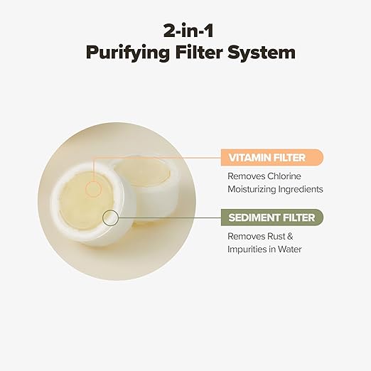 Bathroom Sink Faucet Water Filter, Filtration with Vitamin C Gel, Removes Chlorine & Heavy Metals, NSF Certified Hard Water Softener for Sensitive Skin Care, Made in Korea (Olive Green)