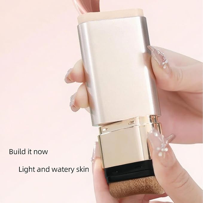 Luminous Dual-Ended Concealer Foundation Stick, Foundation Stick Korean 3 in 1, Multi-use Double Head Foundations Make up Sticks, Sweat-Proof for All Skin Types (#03 Pinkish Beige)