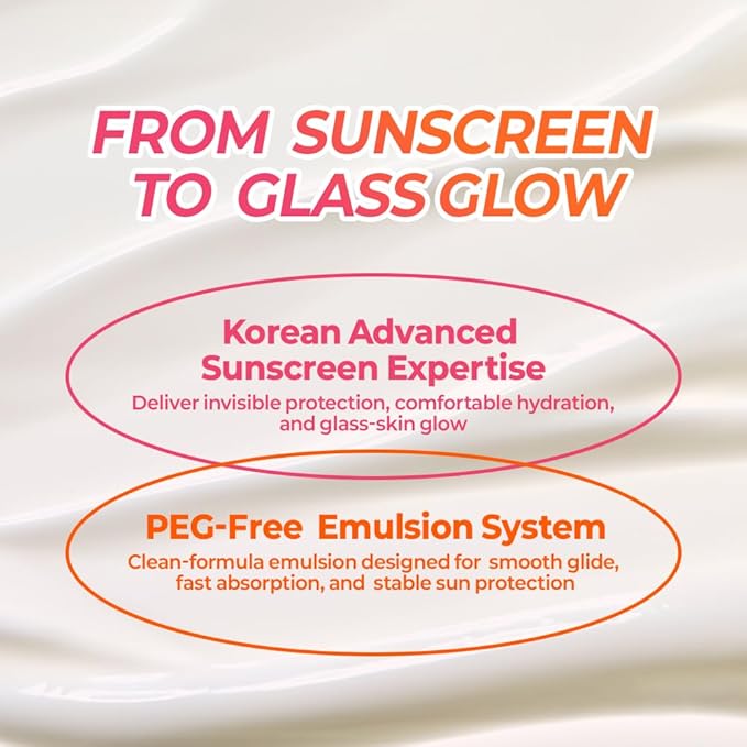 Troubless Glass Glow PDRN Collagen SPF 50 Sunscreen face - Hydrating & Moisturizing Broad Spectrum Sunscreen - Vegan, Lightweight, Non-Comedogenic - Korean Skin Care for All Skin Types 1.69 fl oz