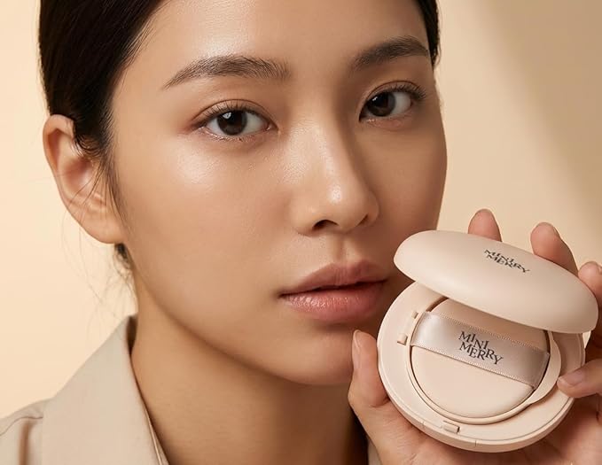 Minimerry Long Wear Cushion Foundation #23 SAND 13 g / 0.45 oz, Matte Finish Korean Makeup, Full Coverage & Semi Matte, 5 Shades for All Skin Tones