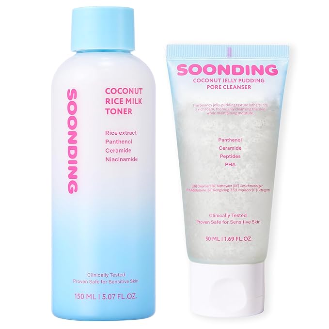 Daily Cleansing & Hydrating Duo - Jelly Pudding Pore Cleanser 50ml, Rice Milk Toner