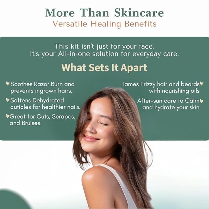 Healing Happy Method 3 Piece Skincare Set – Organic Oil Cleanser, Alcohol-Free Toner & Moisturizer – Natural, Cruelty-Free, Paraben-Free Routine for Sensitive, Acne-Prone & Aging Skin – Made in USA