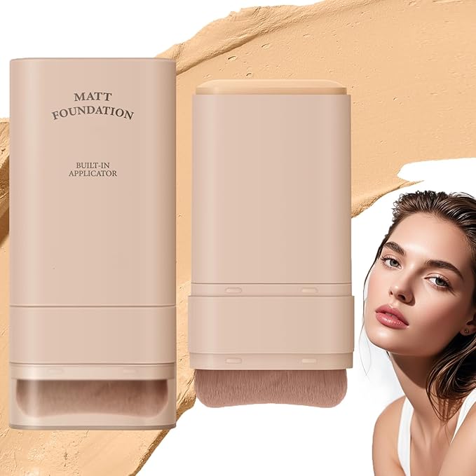 VV Foundation Stick, VV Double Head Foundation Make-Up Stick, 6 in 1- Luxury Anti-Wrinkle Foudation Stick, Korean Foundation Stick (#01)