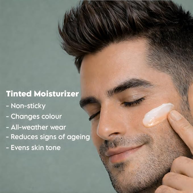 Tinted Moisturiser – Hydra Boost BB Cream with Hyaluronic Acid for Men, Even Skin Tone & Daily Hydration, 30g