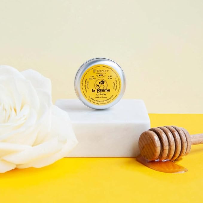 Feret Parfumeur Le Baume Multi-Purpose Balm – Rose Poudré – Natural Lip Balm with Shea Butter & Honey – Hydrating Moisturizer for Dry Skin, Lips & Cuticles – Made in France – 15ml/0.52 Ounce