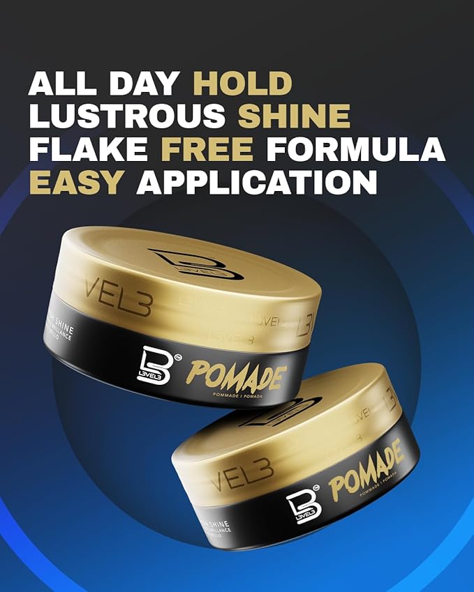 L3 Level 3 Pomade - Improves Hair Strength and Volume Long-Lasting Hold - 2 Pack