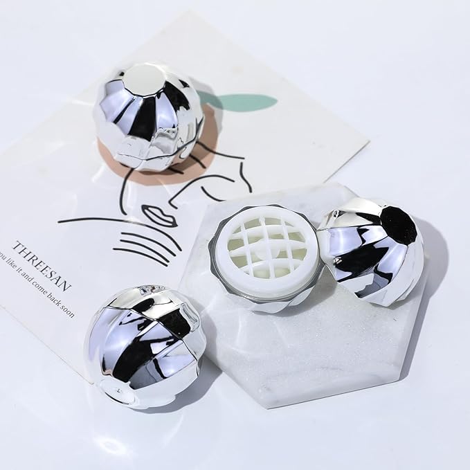 longway 0.24Oz (7ml) Empty Lip Balm Sphere Containers | Screw Cap Lipstick Tubes/Chapstick Tubes/Chapstick Holder for Lip Gloss & BPA FREE (Pack of 10 (Silver)