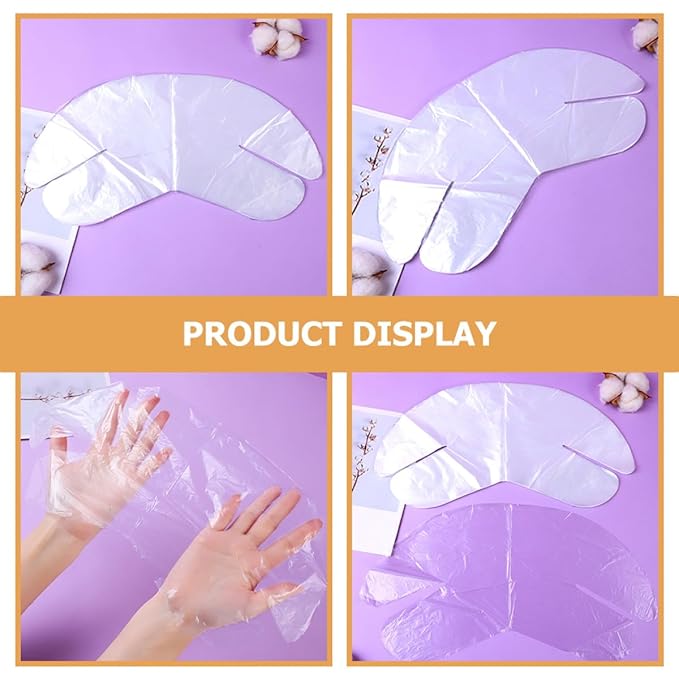 Disposable Plastic Neck Mask Sheets 200Pcs Toner Mask Patch for Moisturizing Skin Care Therapy Neck Covering Suitable for Salon and Home Use