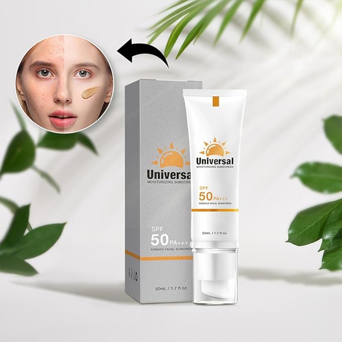Tinted Sunscreen For Face SPF 50, Universal Protector Solar 50 Moisturizer, Hydrating Sun Essence Face Sunscreen, UV Defense, Travel Size, 1.7 Fl.OZ